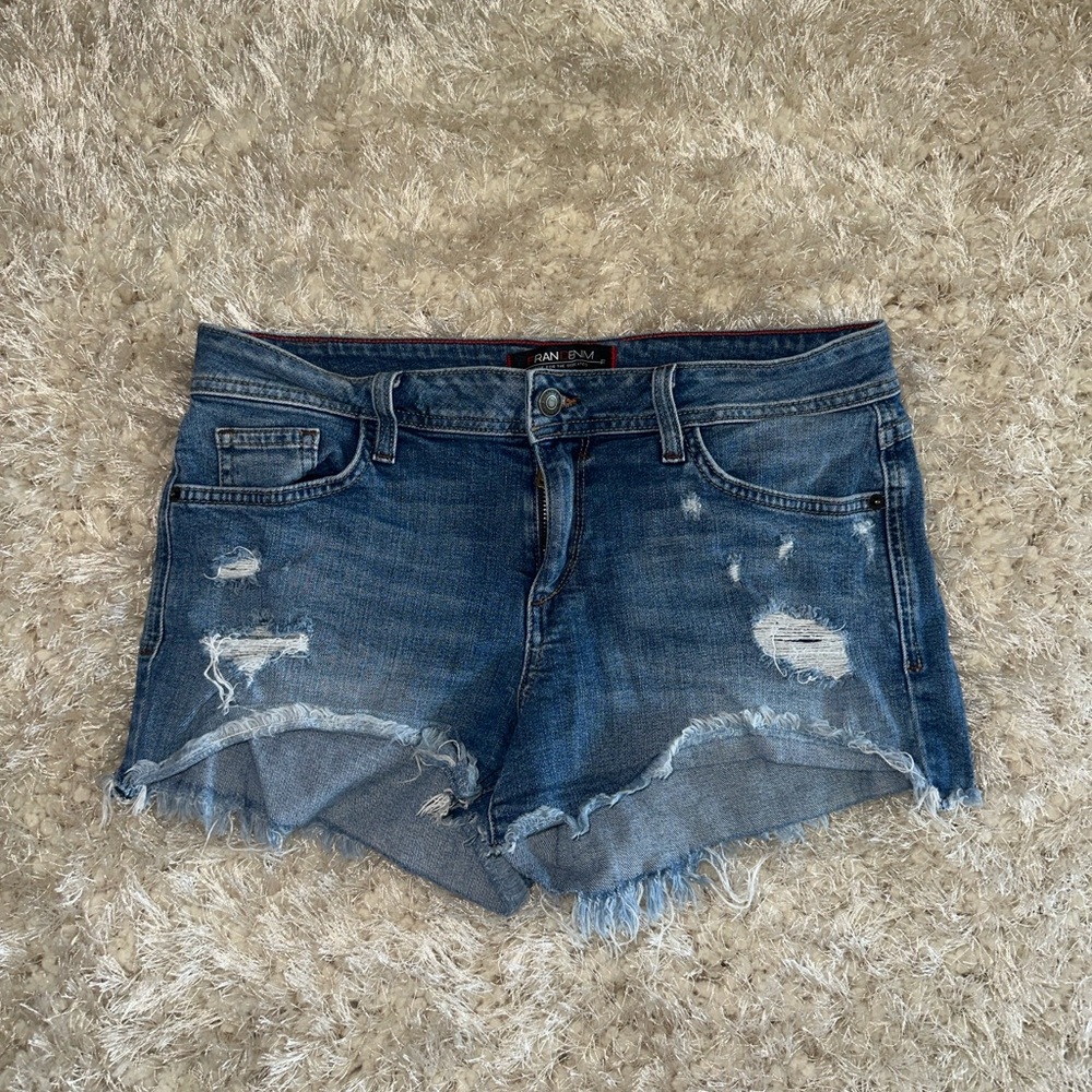 Fran Denim Distressed Jean Shorts size 30